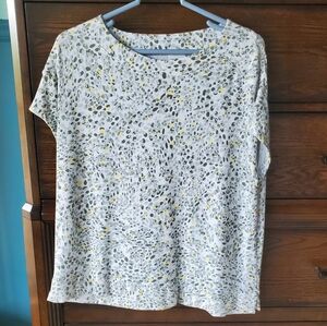 Weekends by Chico's Printed Cap Sleeve Tee